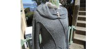 ROBE JS MILLENIUM T 40 GRIS QUASI NEUF MOHAIR 