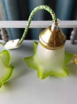 Duo de lampes baladeuses tulipes vertes