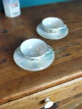 Duo de tasses en porcelaine nacrée