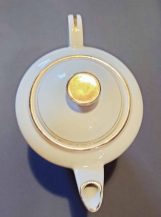 Cafetière porcelaine blanche liseret or Porcelaine