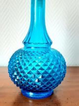 Carafe diamant bleu vintage 