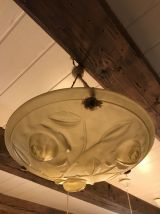 Lampe vasque en pâte de verre année 30