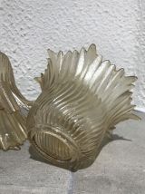 Globe tulipe en verre vintage