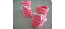 Chaussons bébé Naissance  tricotés main 