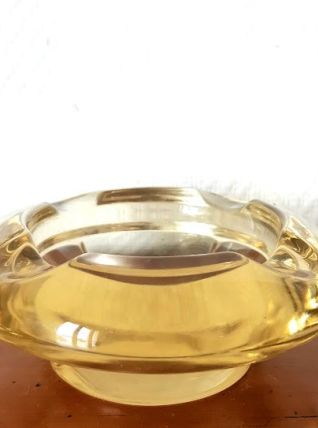 Cendrier Murano jaune vintage, 1970 
