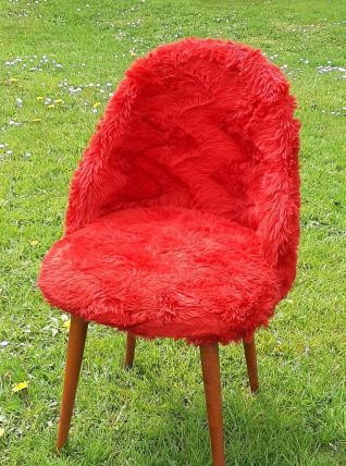 Chaise moumoute vintage