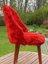 Chaise moumoute vintage