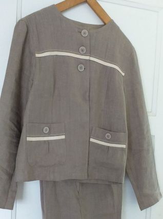 tailleur 100 % lin Jacqueline Riu
