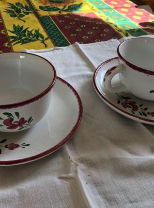 Grandes tasses tête a tête Niderviller