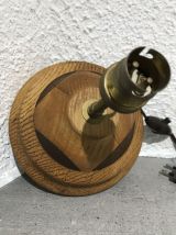 Pied de lampe vintage en bois