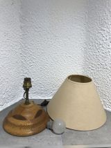 Pied de lampe vintage en bois