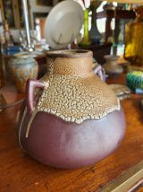 Vase à coulures en grès Pointu Puisaye