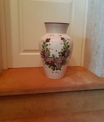 Potiche motif fleurs