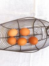 corbeille a oeufs en fil de fer
