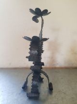 Bougeoir/chandelier en fer forgé 