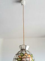 Suspension nacre aux fleurs art déco 