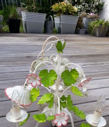 SUSPENSION METAL FLEURS 3 TETES