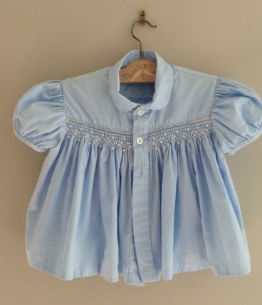 Robe vintage/blouse bleue pour petite fille