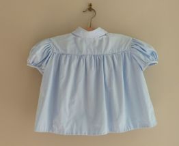 Robe vintage/blouse bleue pour petite fille
