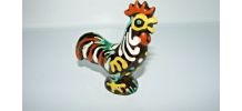 coq coloré en céramique 7cm