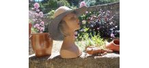 CHAPEAU CAPELINE QUASI NEUF VINTAGE 1960 1970 T 54 55 PAILLE