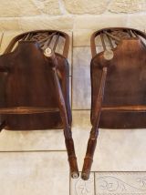 Paire de chaises anglaises Windsor wheelback rares