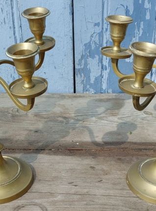 paire de chandelier en laiton