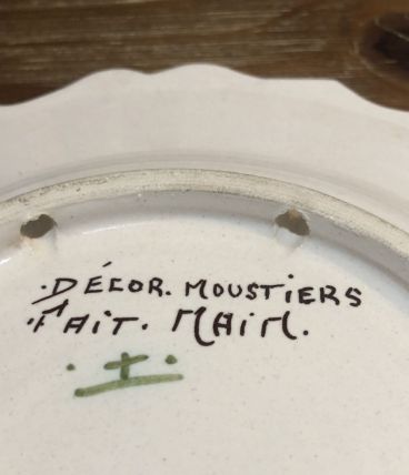 Assiette Moustiers 