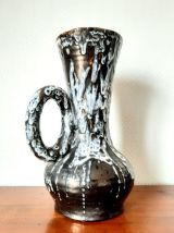 Grande potiche en céramique fat lava 1960 