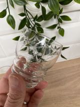 Set de 6 verres à vin en verre gravé