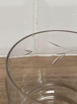Set de 6 verres à vin en verre gravé