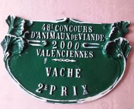 Trophées de plaques concours bestiaux
