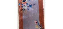 Tapis ancien Chinois Art Deco fait main, 1B958