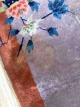 Tapis ancien Chinois Art Deco fait main, 1B958