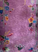 Tapis ancien Chinois Art Deco fait main, 1B959
