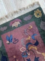 Tapis ancien Chinois Art Deco fait main, 1B960