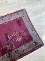 Tapis ancien Chinois Art Deco fait main, 1B961