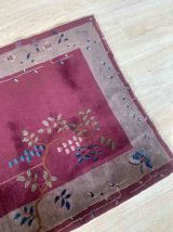 Tapis ancien Chinois Art Deco fait main, 1B961