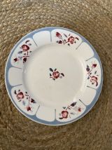 4 assiettes plates Digoin Sarreguemines Ninette.