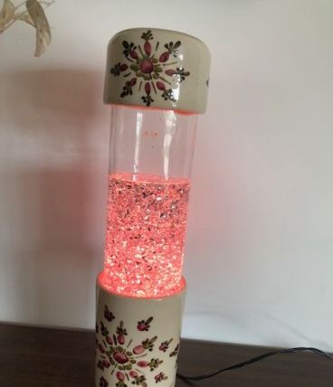 Lampe à paillettes années 50-60