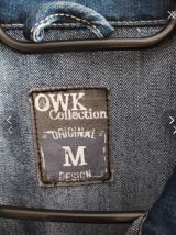 Veste en jean sans manches homme avec lion au dos taille S/M