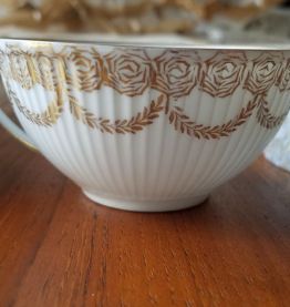 TRÈS JOLI SERVICE À CAFÉ ANCIEN EN PORCELAINE FINE D'EPINAL 