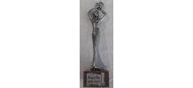 Statuette figurine étain d'art danseuse flamenco ciselée