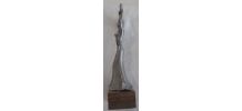 Statuette figurine étain d'art danseuse flamenco ciselée