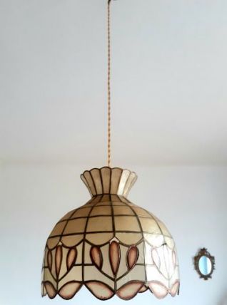 Suspension écailles de nacre art déco 