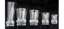 Grand Service de verres en cristal Daum France, modèle Sorcy