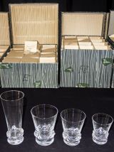 Grand Service de verres en cristal Daum France, modèle Sorcy