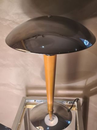 lampe champignon ( dit paquebot) ,H45 x L32 , chrome  nickel