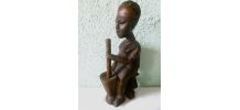 statuette femme africaine, bois 