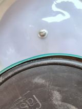 Mid-Century vert metal et chrome,, , Lampe de Bureau 520 par